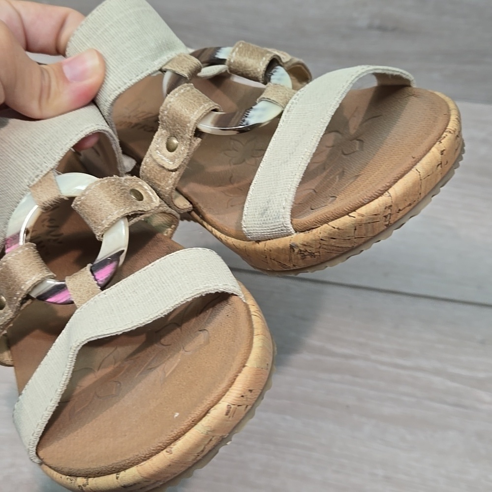 Skechers Womens Luxe Foam Wedge Sandals shoes sz 7 - Picture 4 of 10